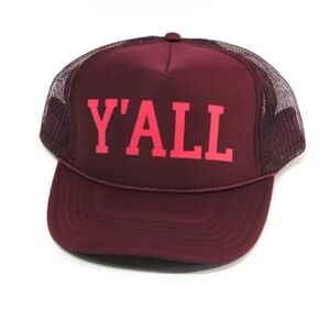 OTTO Burgundy Trucker Hat with western charms